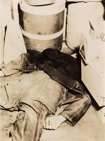 WEEGEE [ARTHUR FELLIG] (1899-1968) (attributed to) A group of 9 crime-scene photographs from the early part of Weegees career, includi